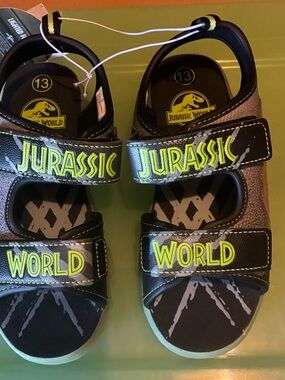 Boys' Black and Neon Yellow Sandals